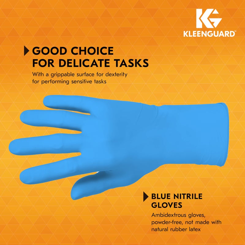 Kleenguard G10 2Pro Blue Nitrile Gloves (54420), 6 Mil, Ambidextrous, Touchscreen Compatible, XS (100 Gloves/Box) - Image 5
